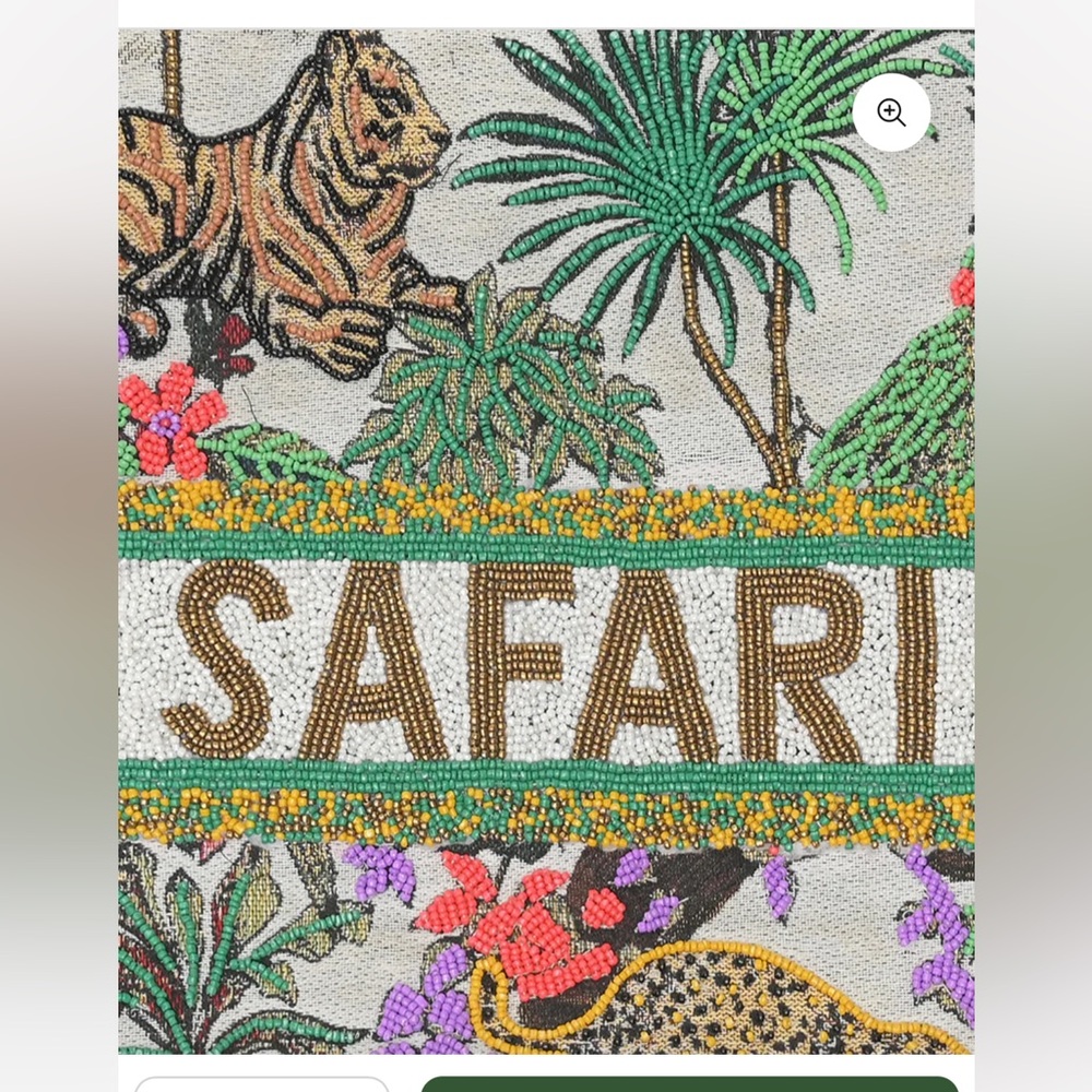 America & Beyond Safari Embroidered Tote Bag - Multicolor - Picture 5 of 12